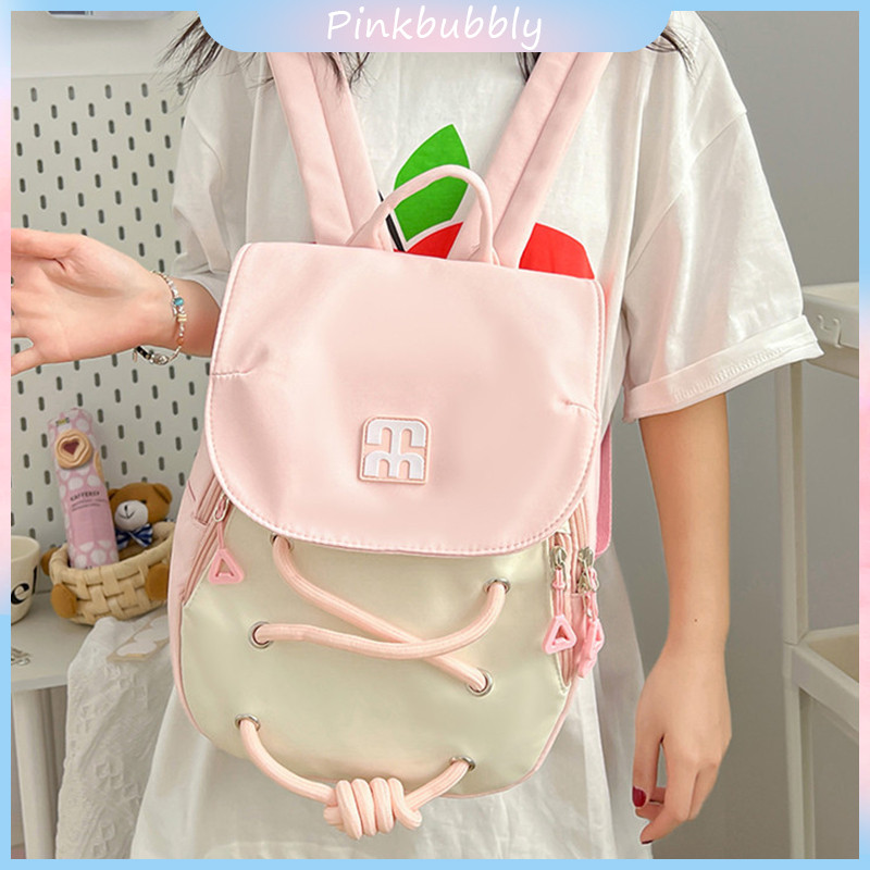 Pinkbubbly.Tas Bahu Mini Gadis Imut Versi Korea Wanita Dari Ransel Mini Segar Ransel Mini Serbaguna 