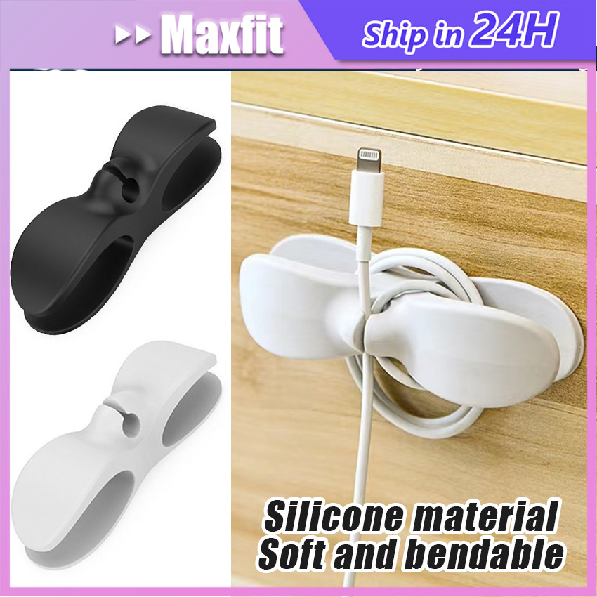 5Pcs Pelindung Cable Serbaguna Klip Gulungan Kabel Tempelan Dapur Gantungan Hook Klip Penggulung Kab