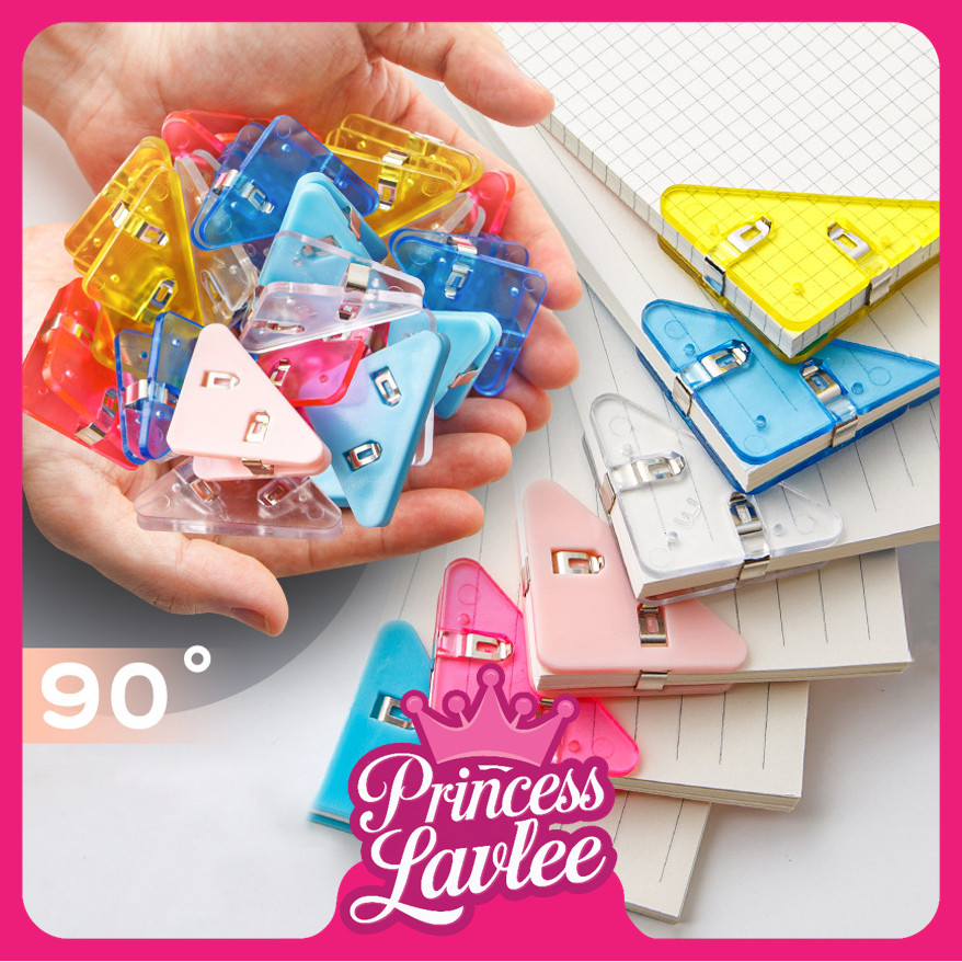 

PL S6063 Penjepit Kertas Binder Plastik Klip Penjepit Buku Klip Sudut Kertas