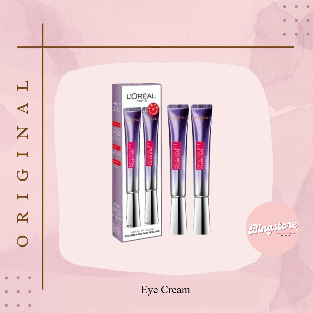 lore Paris Krim Mata  Revitalift filler (HA) eye cream for face 65ml x 2pcs ORIGINAL