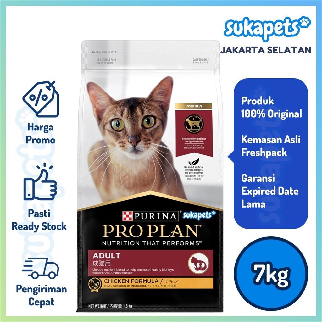 Pro Plan Cat Adult Chicken Formula Makanan Kucing Dewasa 7kg