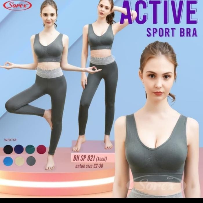 Bra Stretch Sport Sorex SP 021 & SP 020 / BH Sorex Senam Olahraga Gym - BH Sorex SP020, Hitam
