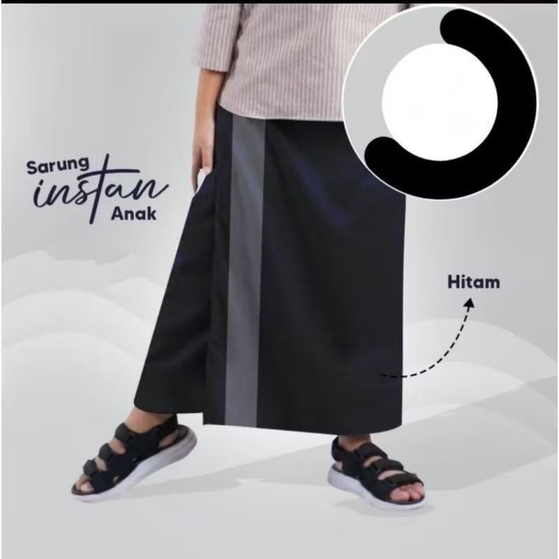 Sarung Anak Model Rok – Sarung Instan Anak Laki & Perempuan – Katun Poly Premium, Nyaman & Praktis (