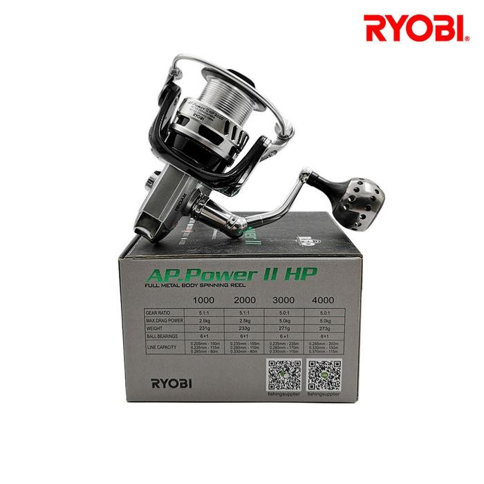 Ryobi AP Power II Fishing Reel Spinning Laut Full Metal Body and Spool - AP II 3000HP