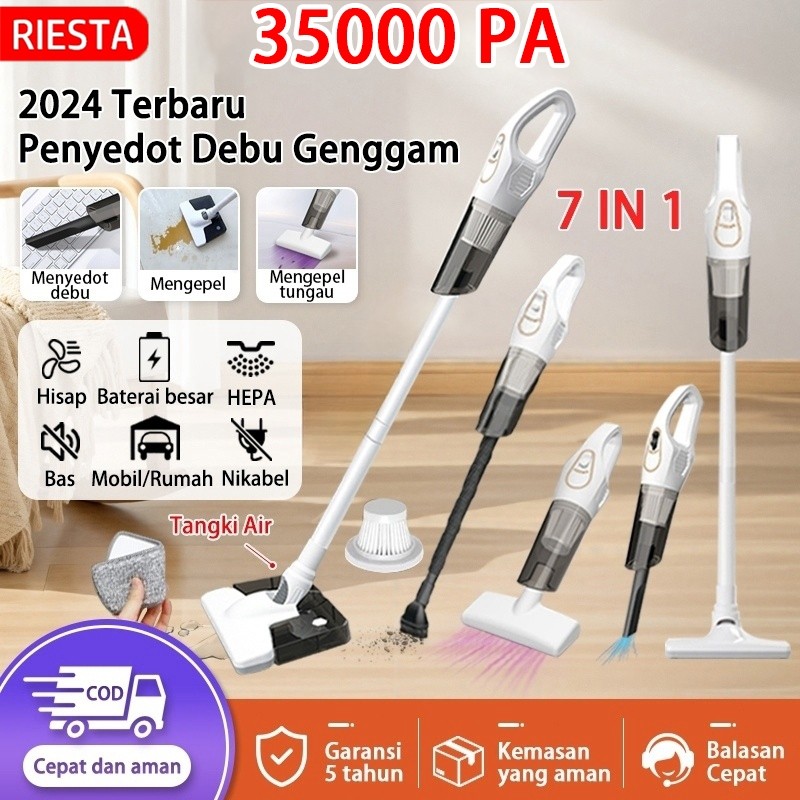 2024 Vacum Cleaner 35000PA 7 IN 1 Penyedot Debu Portabel Tanpa Kabel Multifungsi Mobil/Rumah