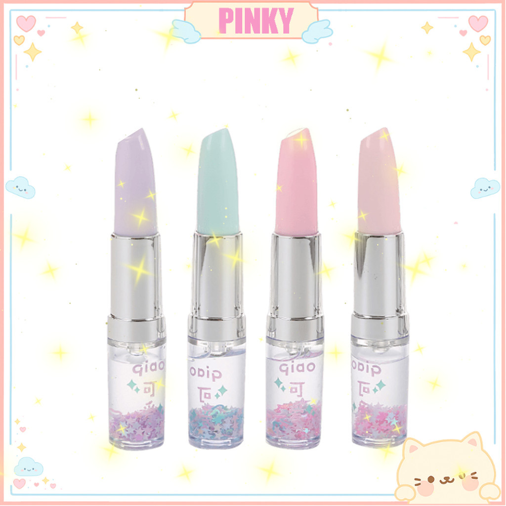 

PULPEN GEL DAN STABILO HIGHLIGHTER MOTIF LIPSTICK GLITTER LUCU IMUT / BOLPEN GEL KARAKTER LIPSTIK