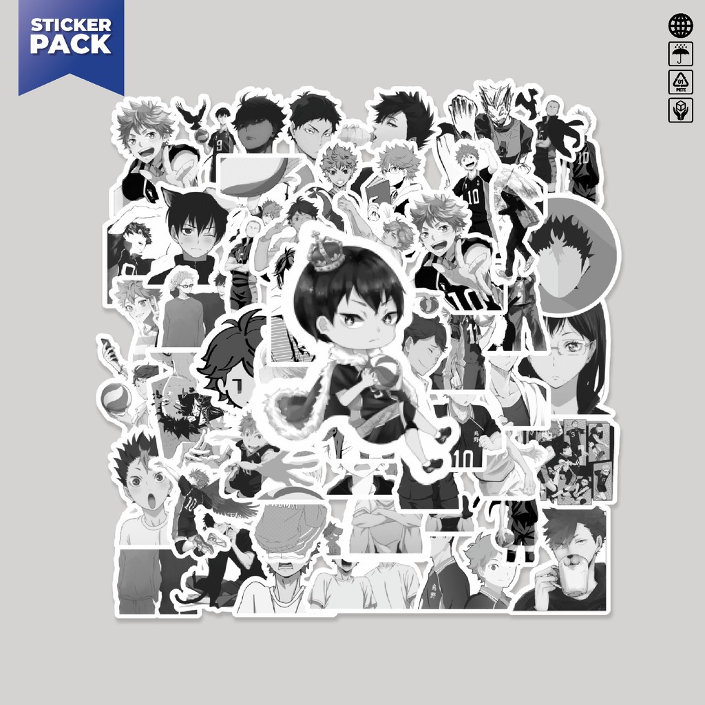 

[100PCS]Stiker Pack Stiker Anime Haikyuu!! Aesthetic Vinyl Anti Air Dekorasi Sticker Laptop Buku Journal Koper Helm Casing HP Gitar Helm Skateboard