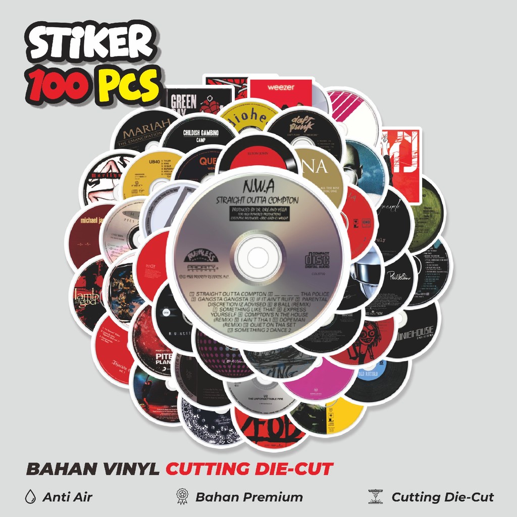 

Terbaru! 50 pcs Stiker Kaset Musik Dekorasi Lucu Kreatif untuk Notebook, Skateboard, HP