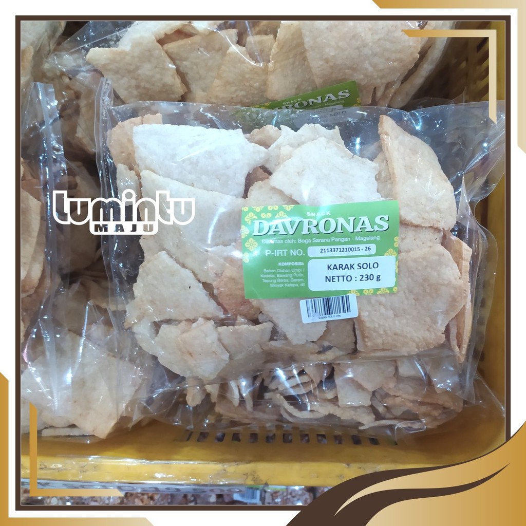 

KERUPUK KARAK SOLO 250GR DAVRONAS / camilan snack dan oleh-oleh khas Magelang