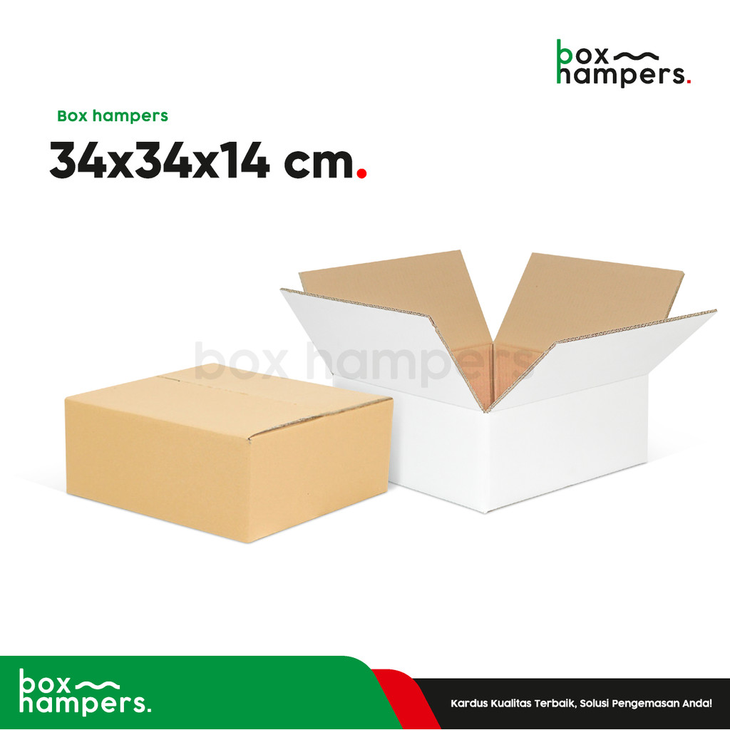 

Box 34x34x14 ( MITRA 14 ) Kardus/kemasan/packing/doubleWall/Normal/A1/tinggi10/tinggi14