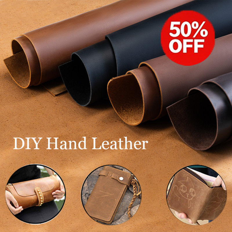 

Genuine Cowhide Leather Sheet for Leathercraft 1.8-2mm Crazy Horse Leather for leather repair DIY Crafts Wallets Sewing Hobby