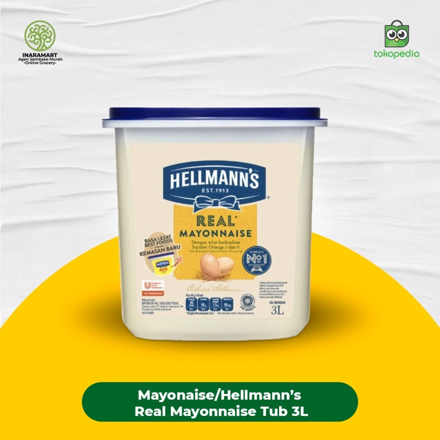 

Hellmann's Real Mayo Tub 3L