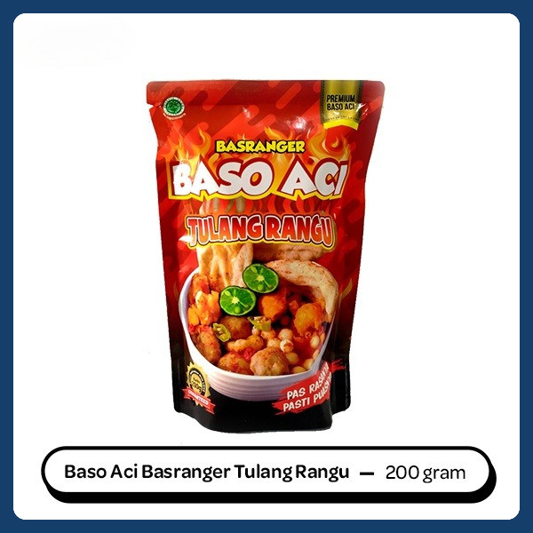 

Basranger Baso Aci Tulang Rangu Extra Pedas 200gr dengan Extra Jeruk Limau - Makanan Instan Siap Saji | Ready to Eat | Halal | Rak Sebelah
