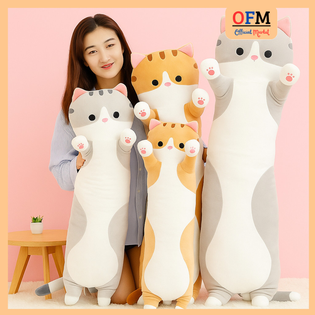 Boneka Kucing 60cm Guling Kucing Guling Boneka Kucing Terbaru