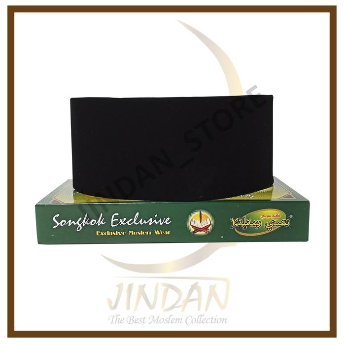 Peci Songkok Kopiah KALAM SUCI Exclusive Hitam AC Tinggi 11 cm - No.5