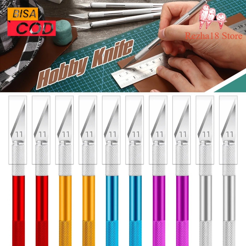 

R18 Pisau Ukir Seni Pisau Bonsai Hobby Crafting Art Knife Metal Handle Blade Pen Cutter dan Gagang