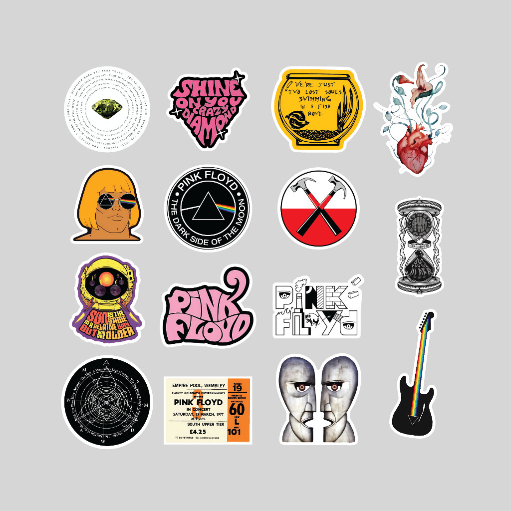 

Sticker Pack Pink Floyd | Sticker Tumbler | Stiker Laptop Koper Helm