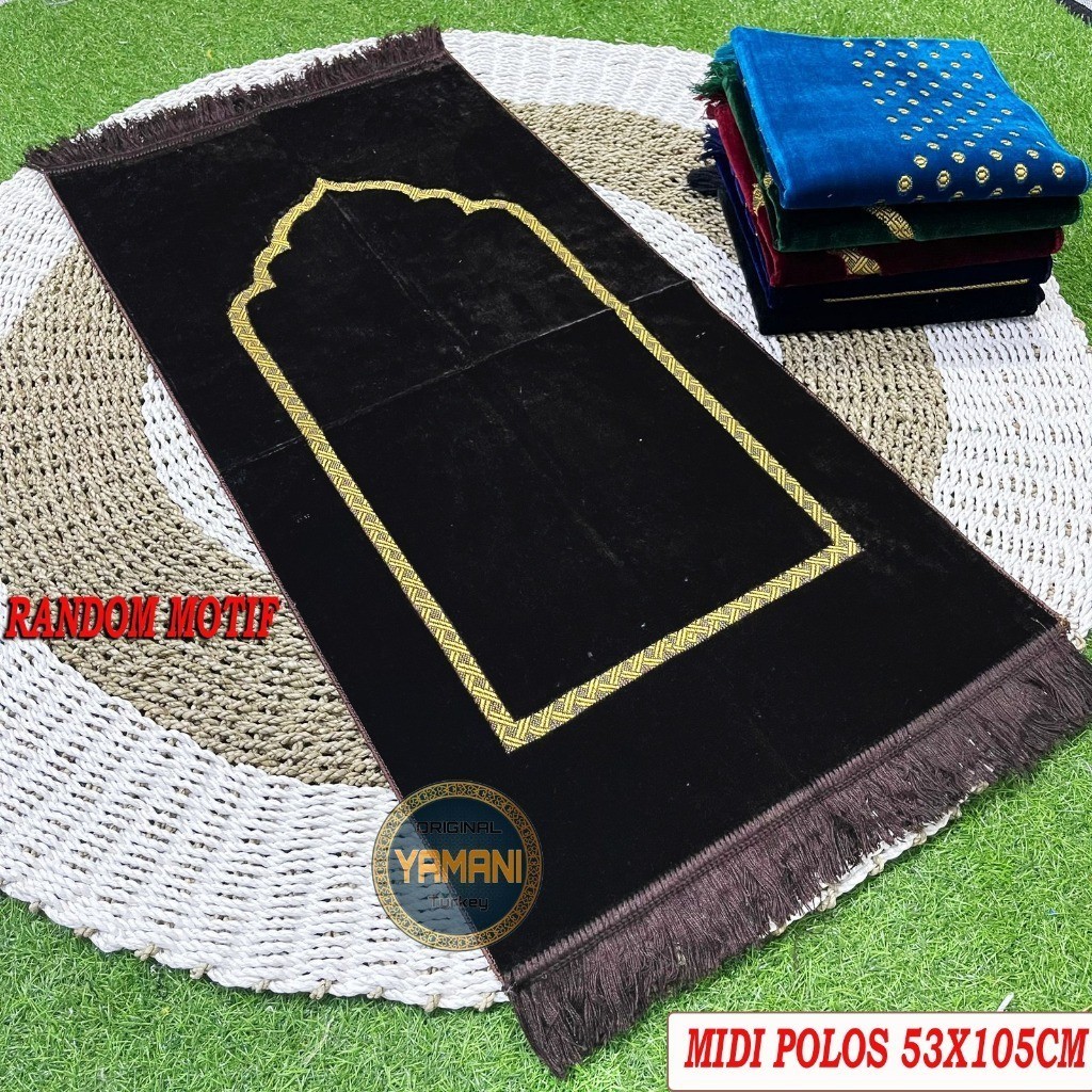 PROMO SAJADAH POLOS BULU TURKEY PREMIUM 55X110 CM TURKI TEBAL LEMBUT HALUS