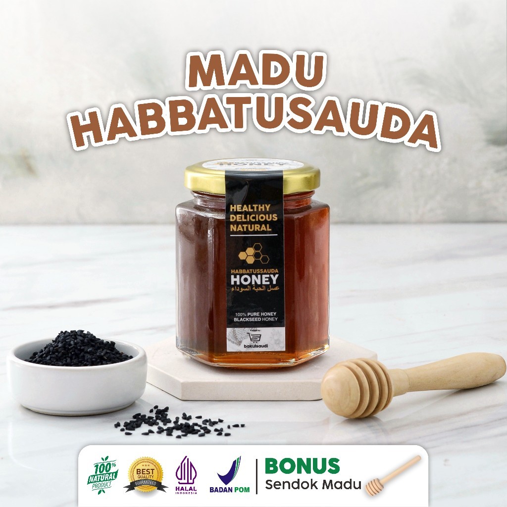 

Madu Habbatusauda PROMIL Murni 100% Asli Impor / Madu Arab Habbatussauda Habatusauda