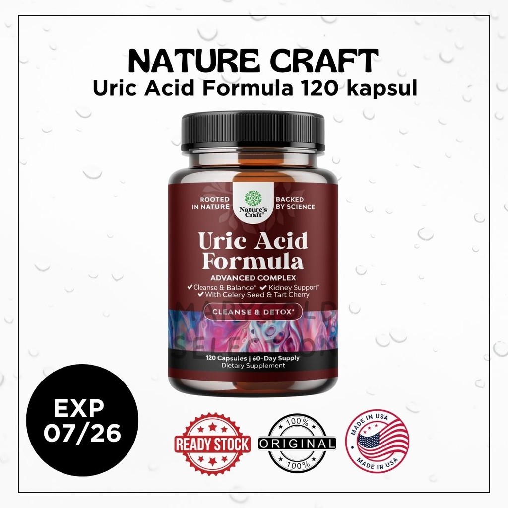 Nature Craft Uric Acid Formula support asam urat celery seed kidney cleanse ginjal nature's natures