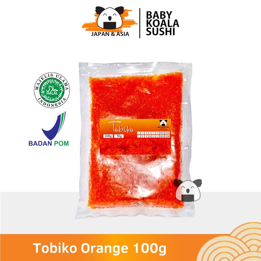 

TOBIKO Premium Orange 100 g Halal │ Telur Ikan Terbang Oren Berbumbu │ Seasoned Flying Fish Roe