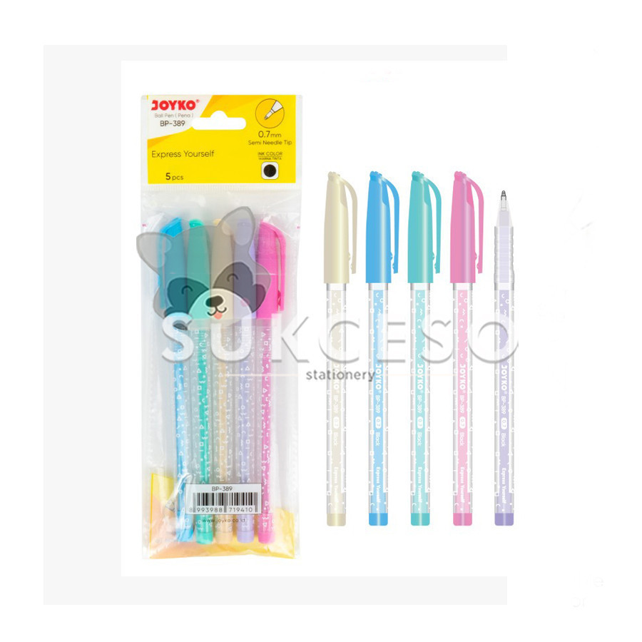 

Joyko Bolpoin BP-389 Express Yourself 1 Set Isi 5 Pulpen Pastel Bercorak