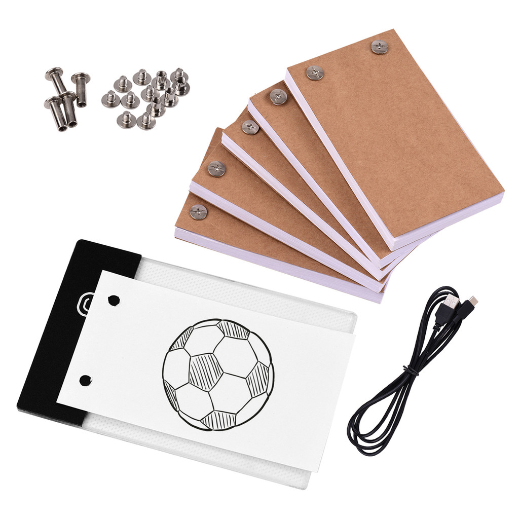 

Flip Book Kit with Light Pad LED Light Box Tablet 300 Sheets Drawing Paper Flipbook for Drawing Tracing Animation Sketching