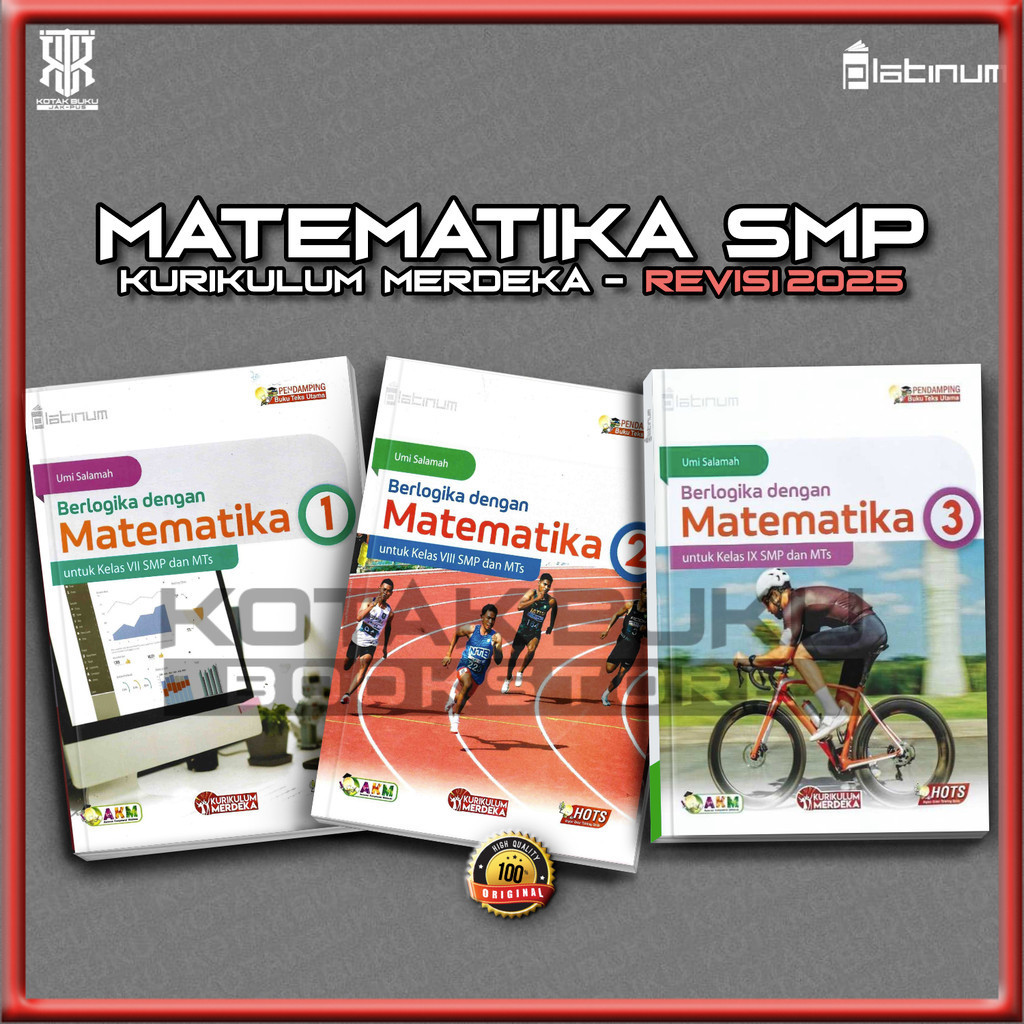 [ TS ] Buku Matematika kelas 7 8 9 SMP Kurikulum Merdeka / Matematika SMP / / Platinum / Revisi Tiga