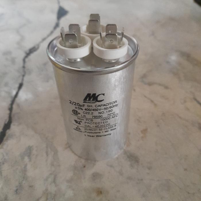 Tool kapasitor AC MC 20 + 2 Uf ORI