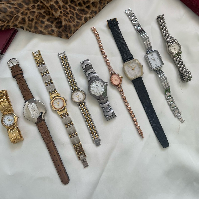 Jam tangan Vintage Watch y2k style jam tangan arloji classy retro branded new second lucu