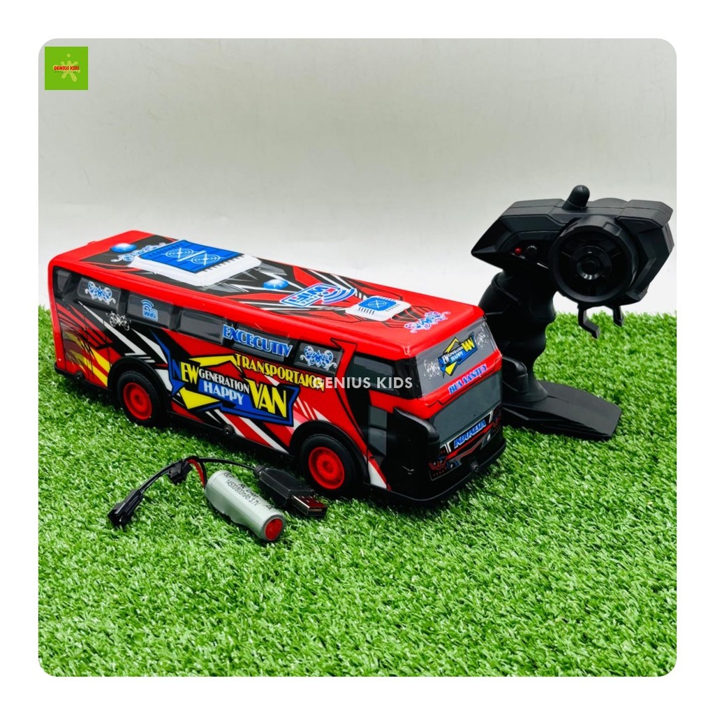 TERUS JAYA TOYS VIRAL RC BUS BASURI BESAR /31CM BUS TELOLET MUSIK / BIS TELOLET REMOTE CONTROL