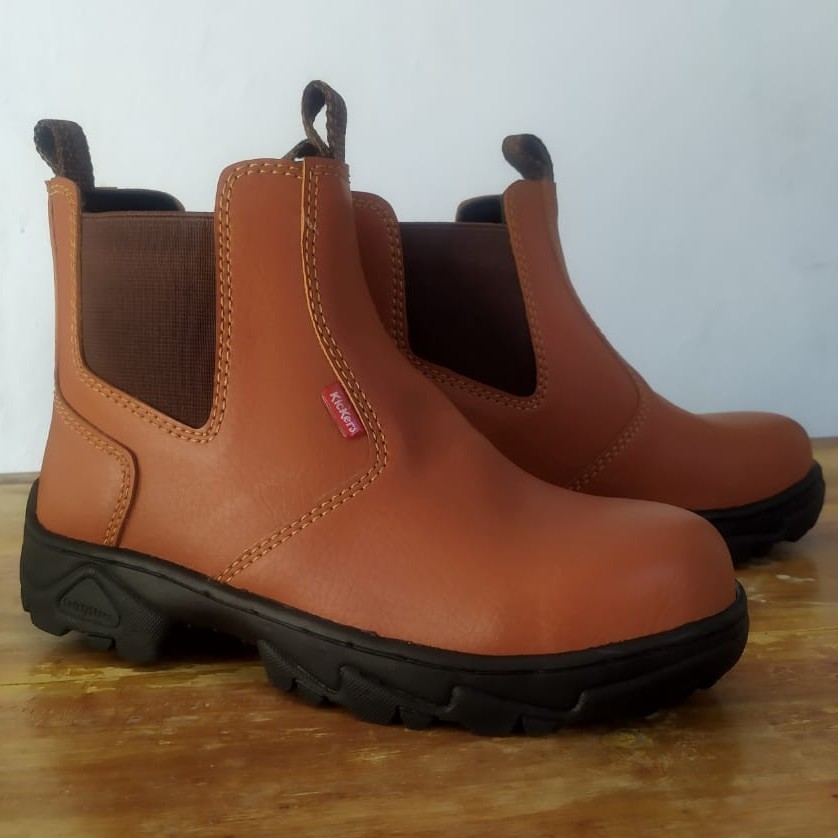 [PREMIUM ORIGINAL] Sepatu Safety Septi Slip On kerja Kantor Kitchen proyek kulit omega king murah Se