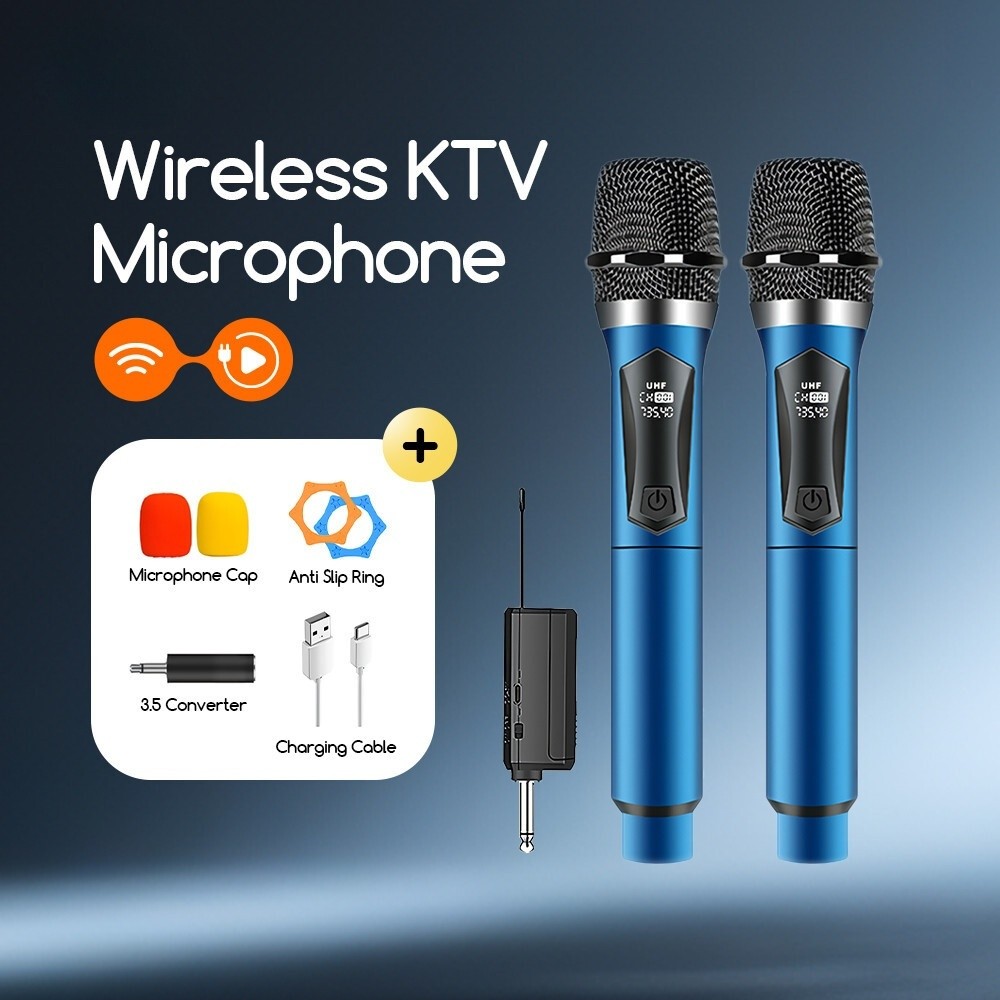 IDEELAB Mikrofon Bluetooth Profesional  Mic Wireless Bluetooth Microphone Mikrofon Nirkabel Profesio