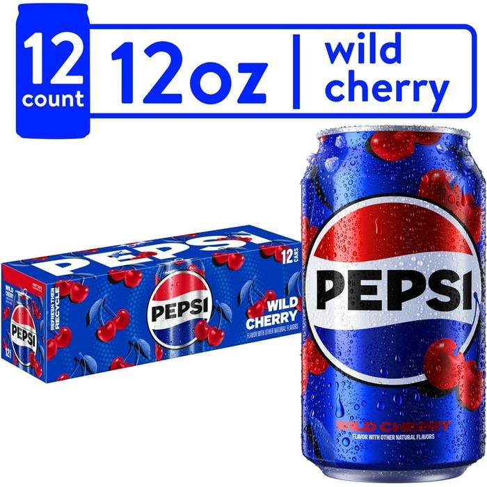 

Pepsi Wild Cherry Soda Pop - 12 fl oz (12 Pack Cans)