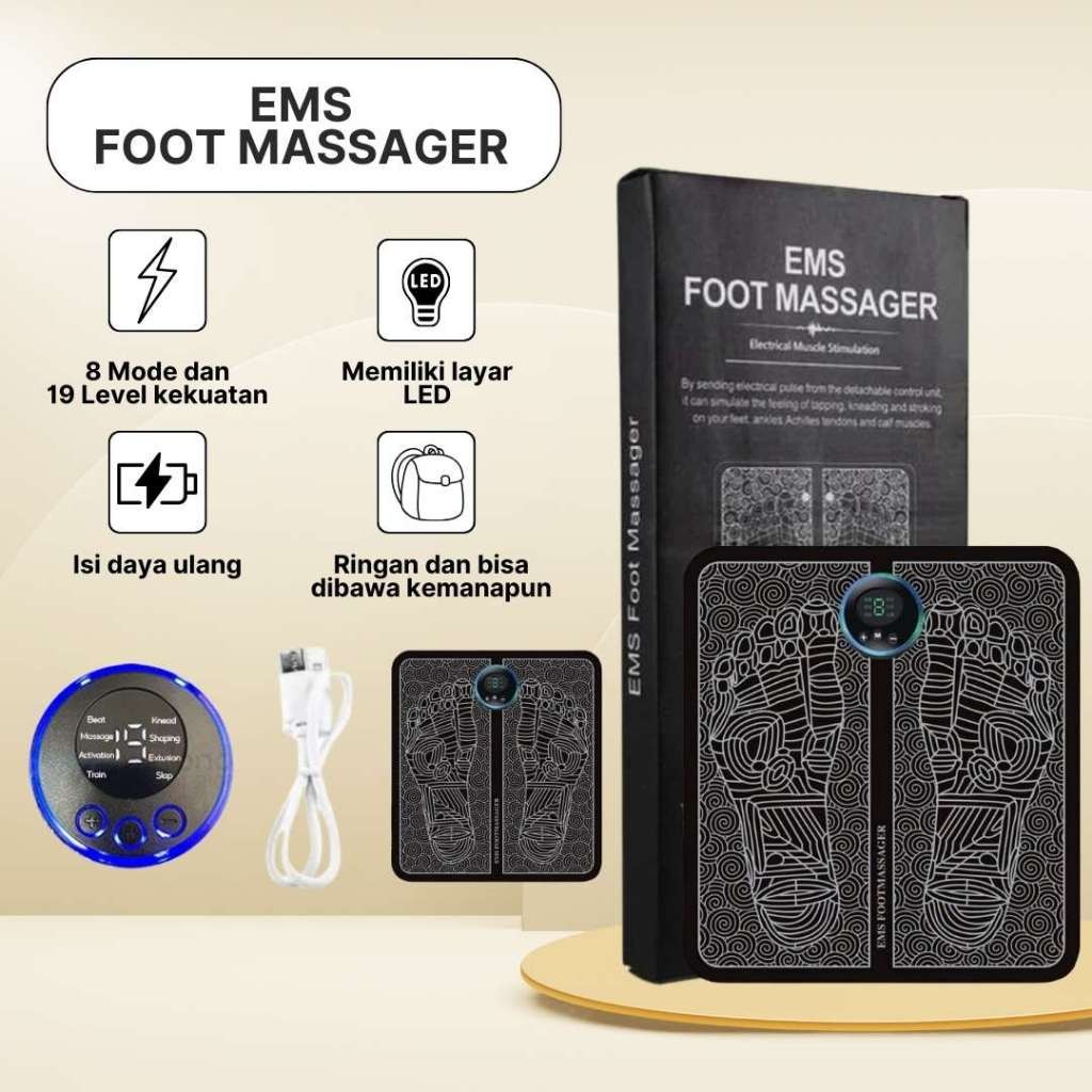 Mesin Alat Alas Pijat Pijet Pijit Pemijat Pemijit Terapi Refleksi Akupuntur Kesehatan Kaki Ems Foot 