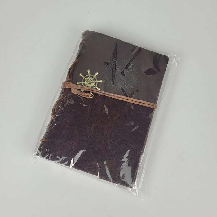 

AHHA Buku Catatan Agenda Kerja Notebook Binder Kulit Retro Harian Planner - COKLAT TUA