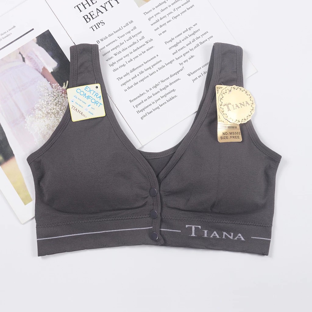 BH Sport TIANA MS 502 Gym Bra Olahraga Menyusui Tanpa Kawat Kancing Depan