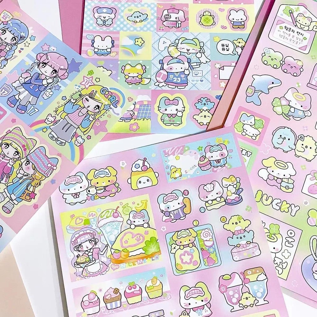 

Guka Sticker Salt Collage Cute Rabbit Guben Material Diy Mobile Phone Case Decoration Girl Sticker