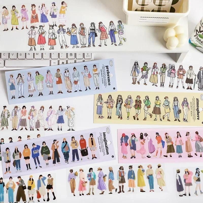 

3pcs/pack Kawaii Scrapbook Sticker Heartthrob Girl Scrapbooking Supplies Diary Planner Decorative Craft Stationery Sticker