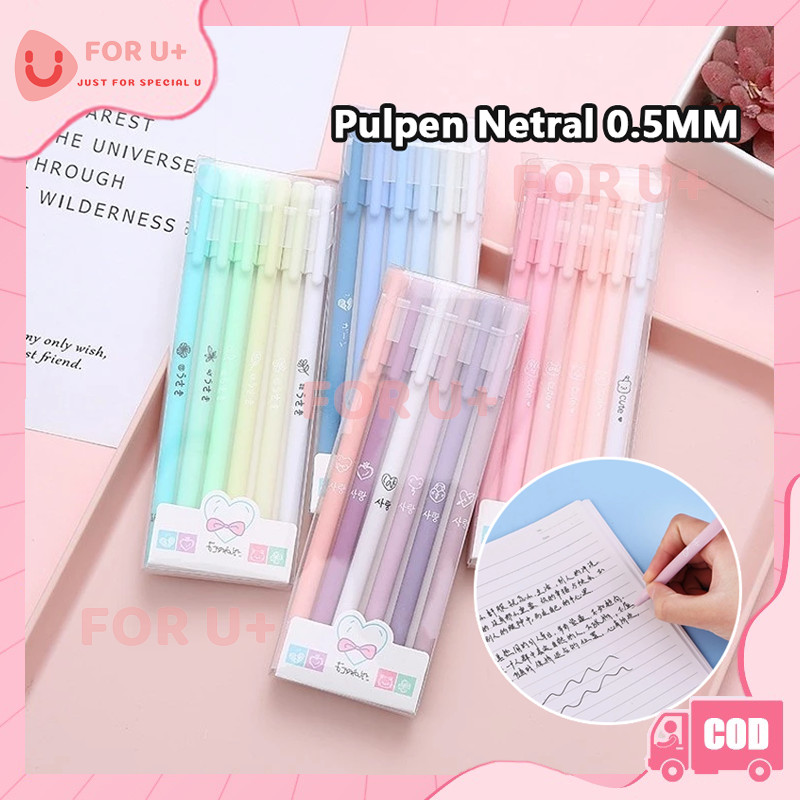

Pulpen Netral 0.5MM / Pena Uniseks Warna Morandi / Pulpen Tabung Jarum Warna Hitam / Pupen Sekolah