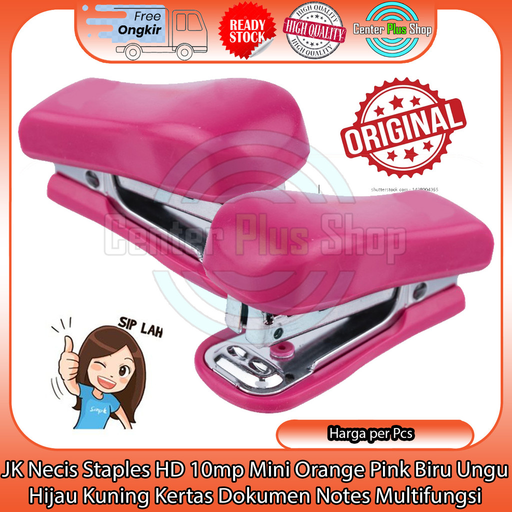 

JK Necis Stapler Mini Hd 10mp Stepler Steples Jepretan Kecil Perlengkapan Sekolah Kantor Sarung Hekter Warna Warni Color Colors Jekrekan Ceklekan Pengokot Menjepit Kertas Penjepit Dokumen XNDL Buku Mahasiswa Serbaguna