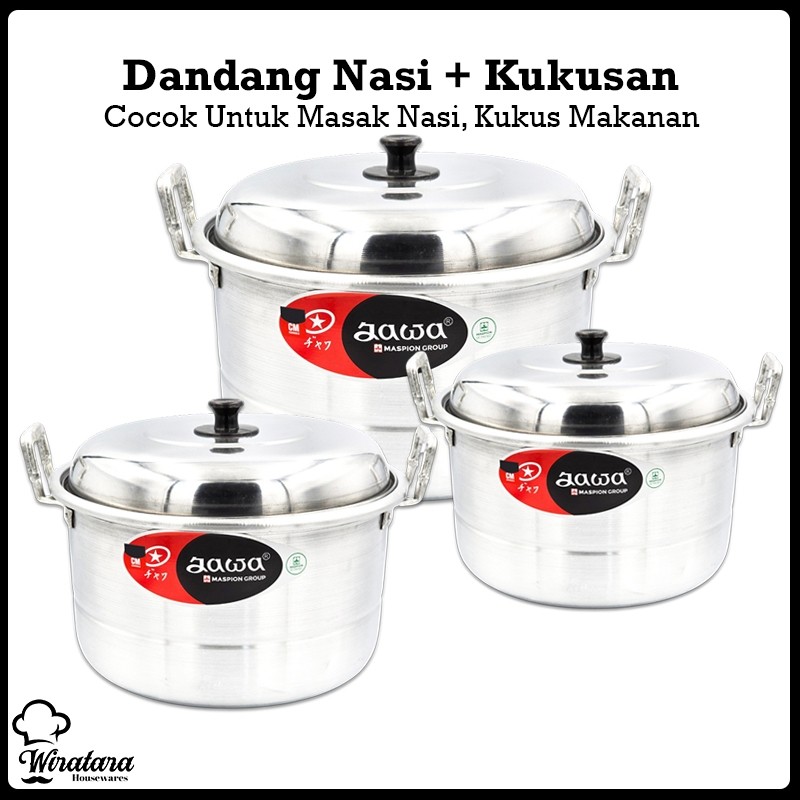 Maspion Dandang Nasi + Kukus Kualitas  | Panci Kukusan Aluminium | Steamer PengukusCO