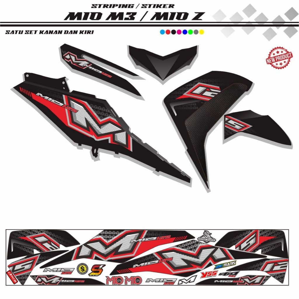 STIKER MIO M3 / STRIPING MIO Z / VARIASI MIO 125 VARIASI STIKER