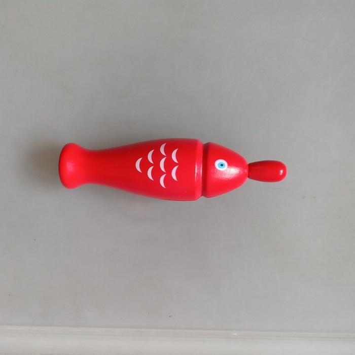 portable mu yu motif ikan kayu muk yi Buddhist alat doa Budha