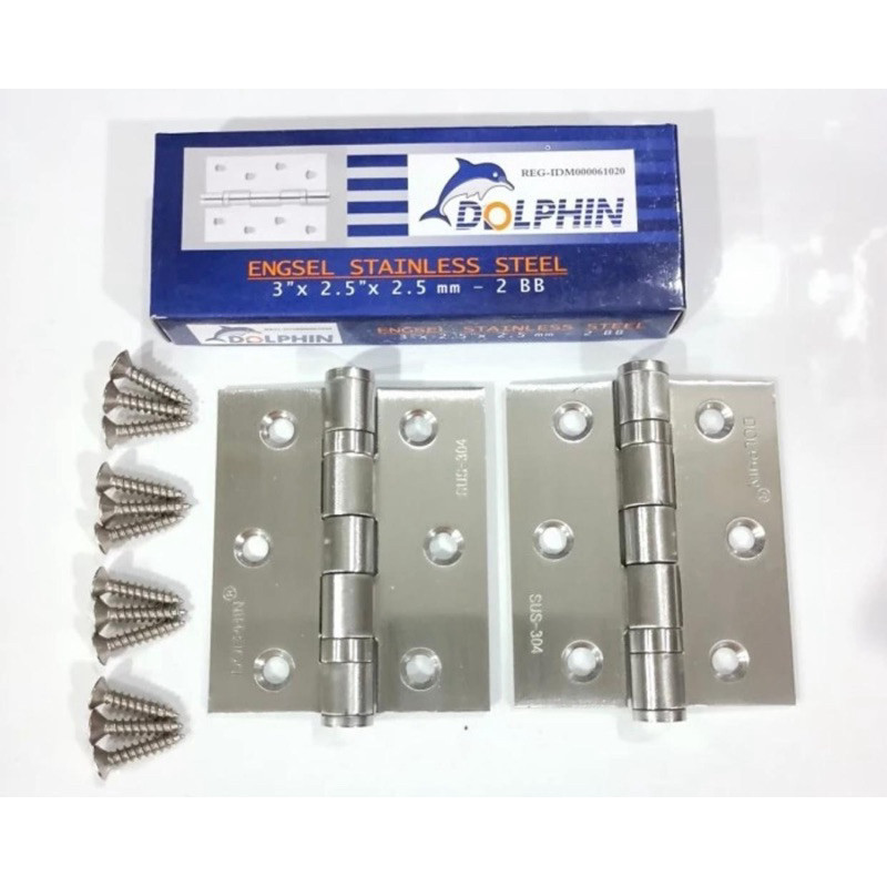 engsel jendela 3in dolphin stainless SUS304