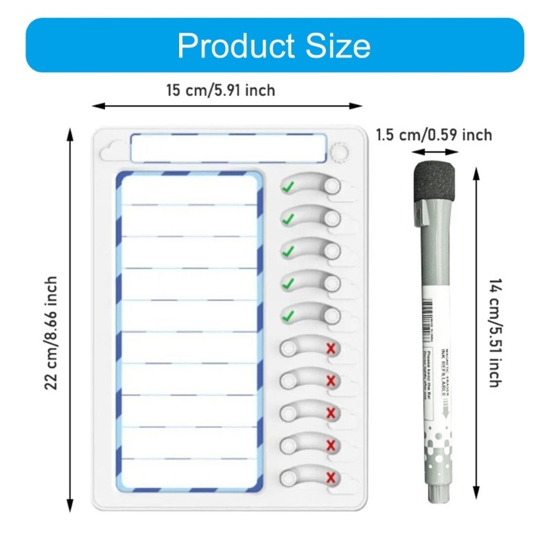 

ore art for Kids and Adults Sliding Morning Routine art Dry Erases ore art ecklist Board ADHD Tool