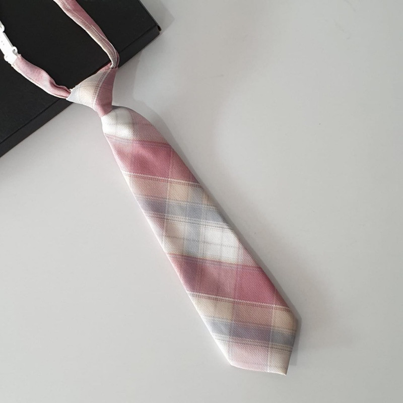 (wk acc) dasi Korea / Dasi Cewe JK Dasi Wanita Siap Pakai Seragam Korea / Dasi Kotak-kotak JK Dasi W