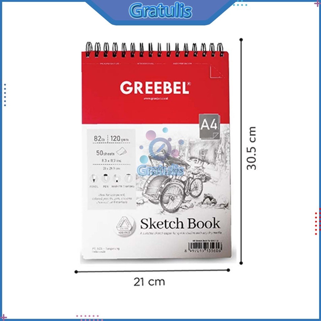 

SKTECH BOOK GREEBEL 12001 / BUKU MELUKIS SKETSA / BUKU GAMBAR SKETSA / UKURAN A4
