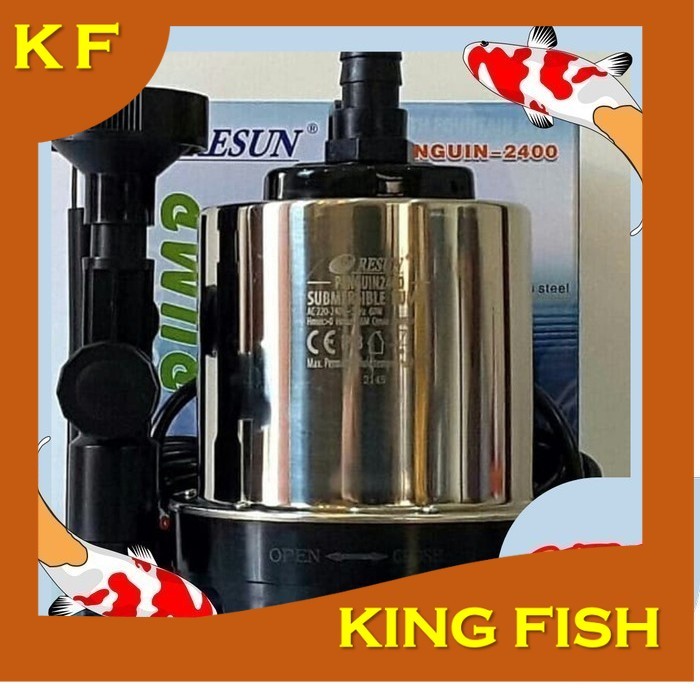 aquarium kolam ikan pompa celup water pump RESUN pinguin 2400