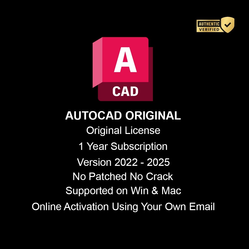 AutoCAD Original License 1 Tahun - No Crack, No Patch, 100% Lisensi Asli + Garansi